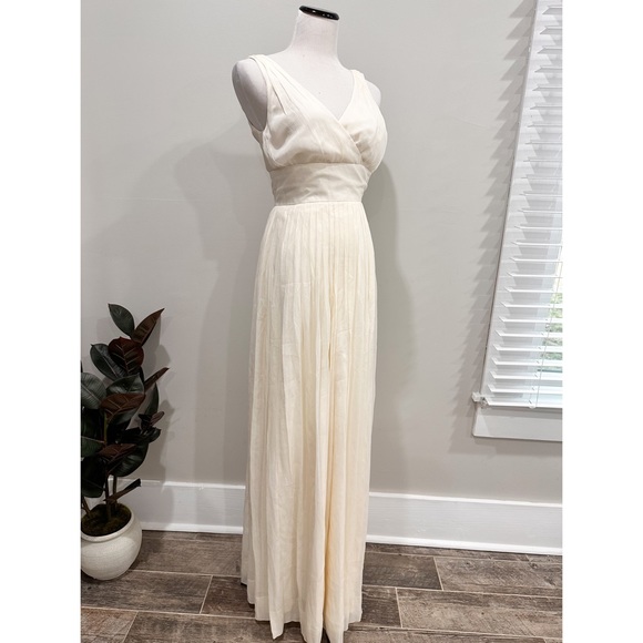 J. Crew Ivory White Long Sophia Gown Silk Dress - Picture 9 of 14